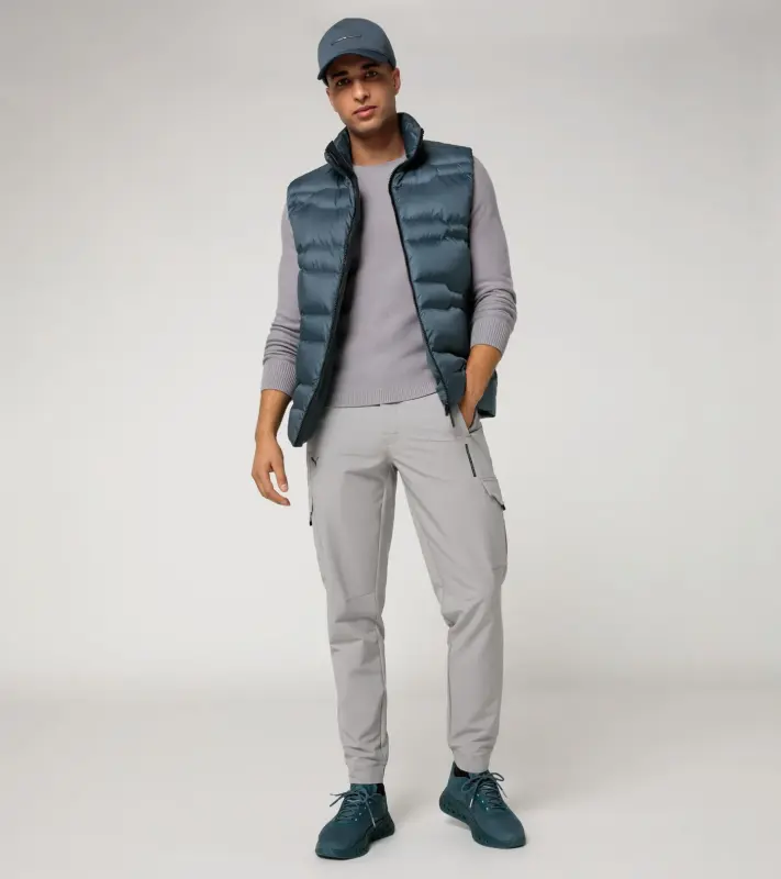 PORSCHE DESIGN Padded Vest Vesta odlehčená prošívaná modrošedá