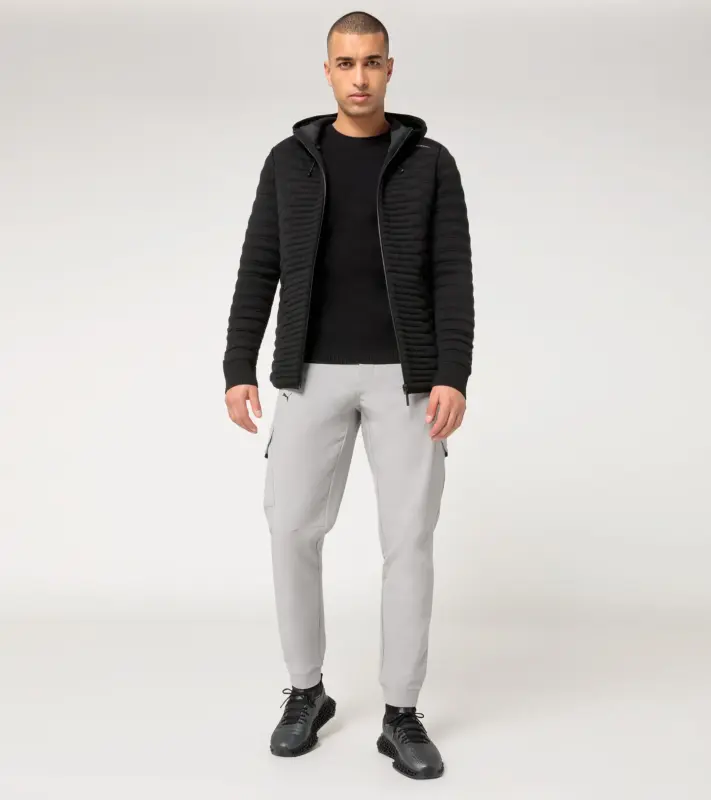 PORSCHE DESIGN EvoKNIT® Hoodie Mikina na zip prošívaná černá puma