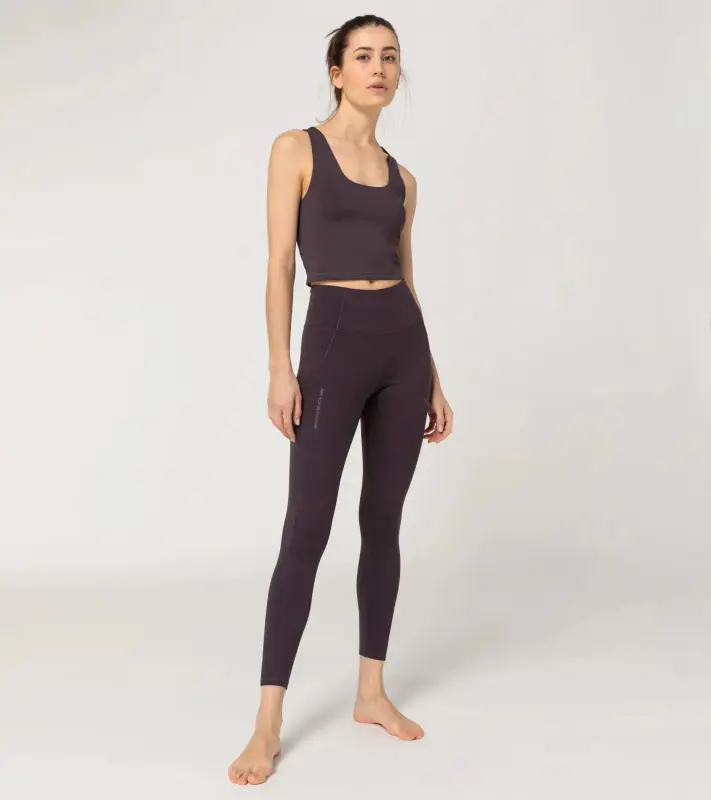 PORSCHE Women's Crop Tank Top Yoga Capsule Collection Tílko dámské krátké volnočasové fitness yoga ostružinová