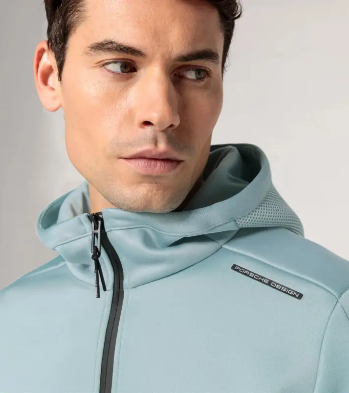 PORSCHE DESIGN Hooded sweat jacket Mikina s kapucí mentolová zelená