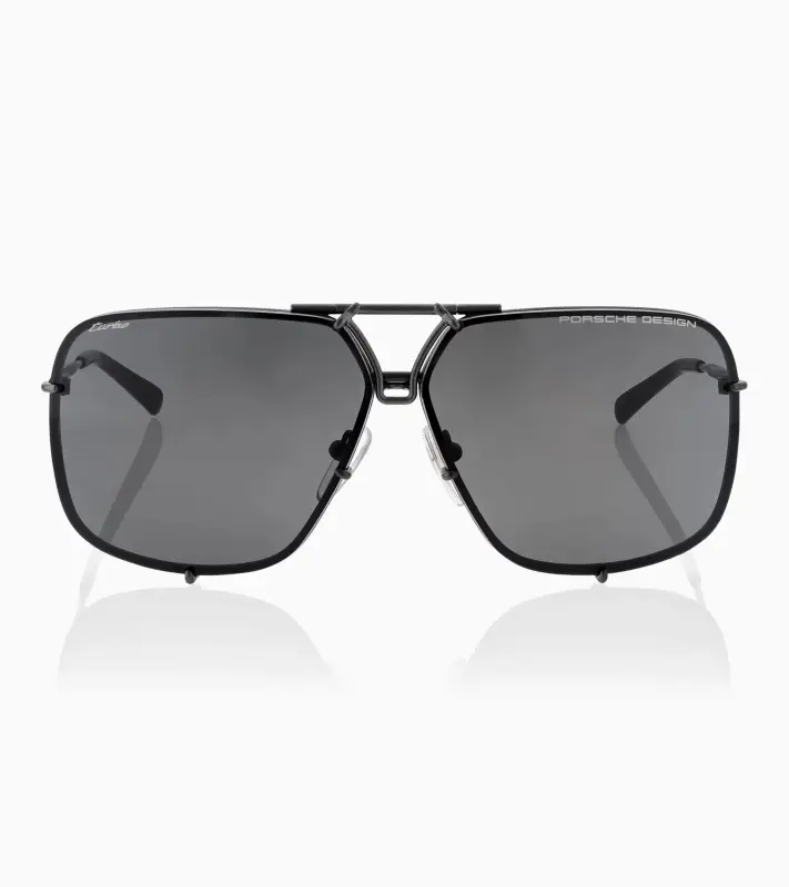 PORSCHE DESIGN Sunglasses P´8928 Turbonite Limited Edition Sluneční brýle Pilotky z titanu stříbrné s vyměnitelnými skly kouřové a zelené