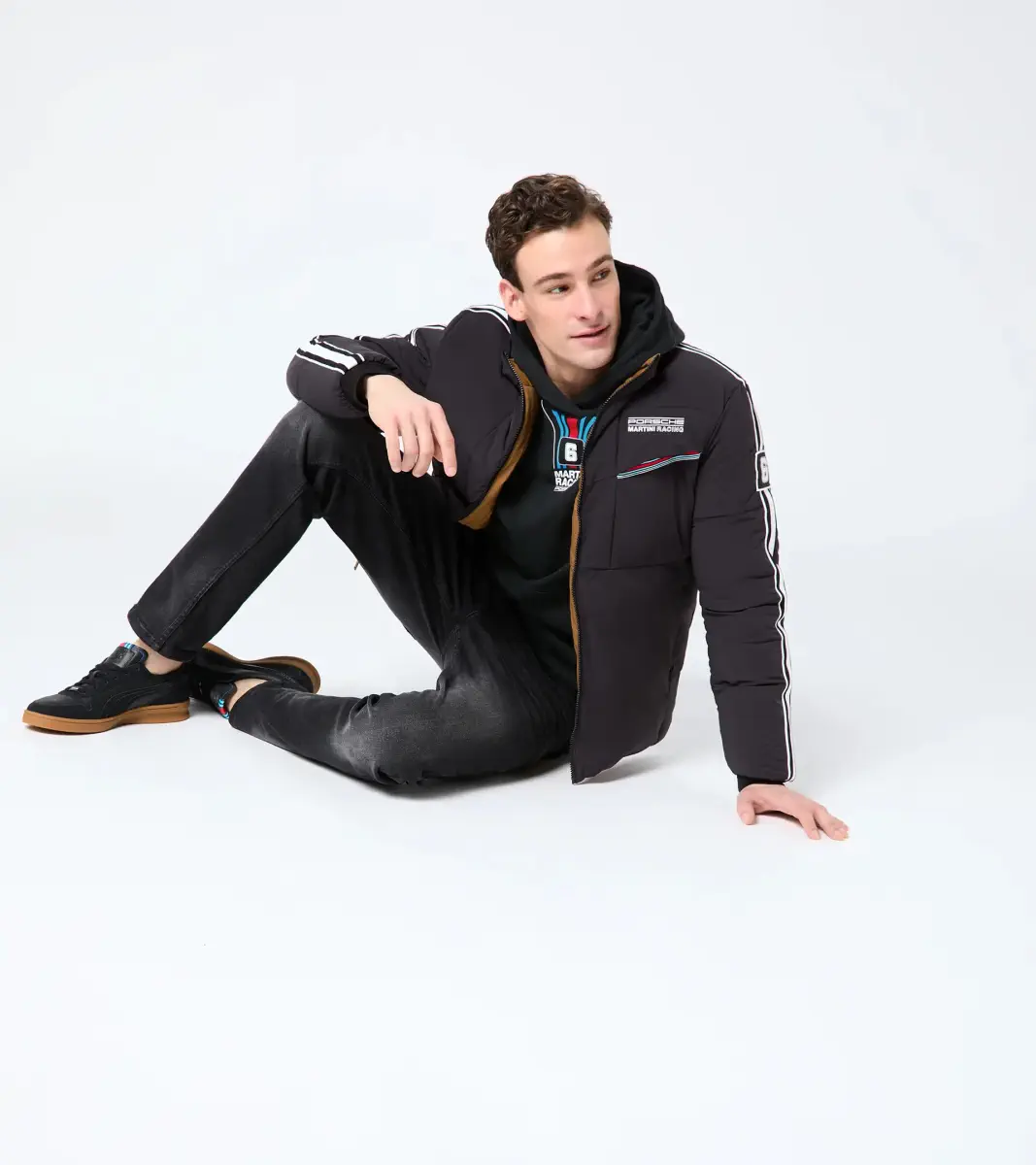 PORSCHE Reversible jacket MARTINI RACING® oboustranná bunda černá/hnědá