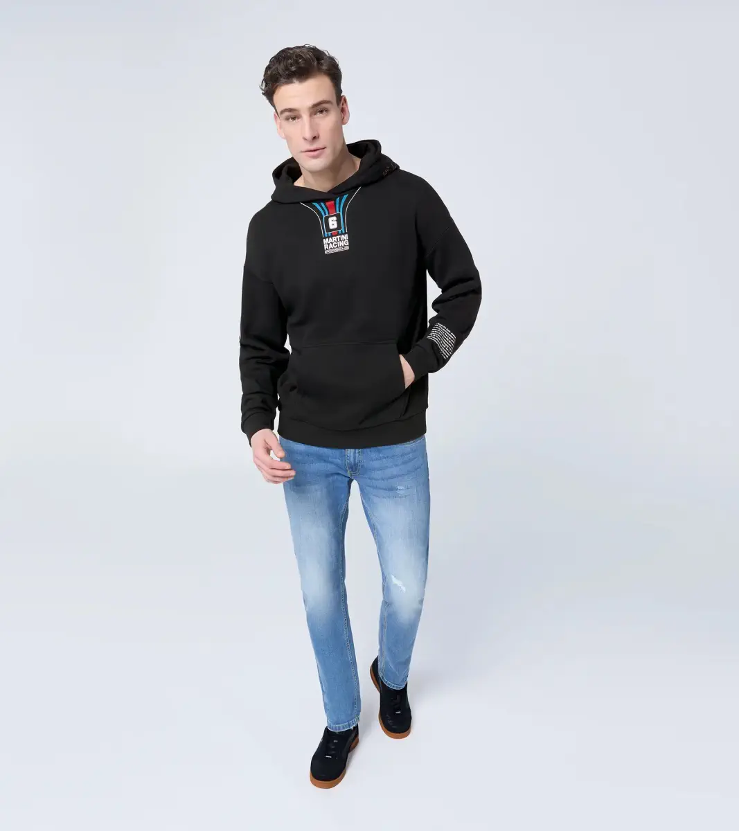 PORSCHE Hoodie MARTINI RACING® mikina s kapucí černá