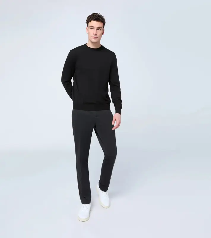 PORSCHE DESIGN Crew neck pullover Svetr pulovr s výstřihem ke krku černá