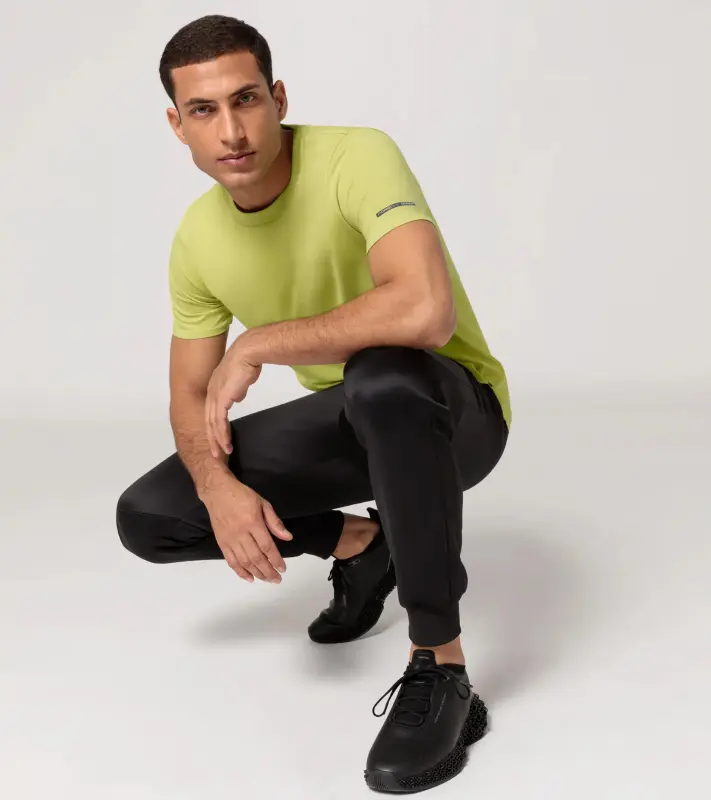 PORSCHE DESIGN Men´s T-Shirt Tričko pánské bavlněné jemně žlutá