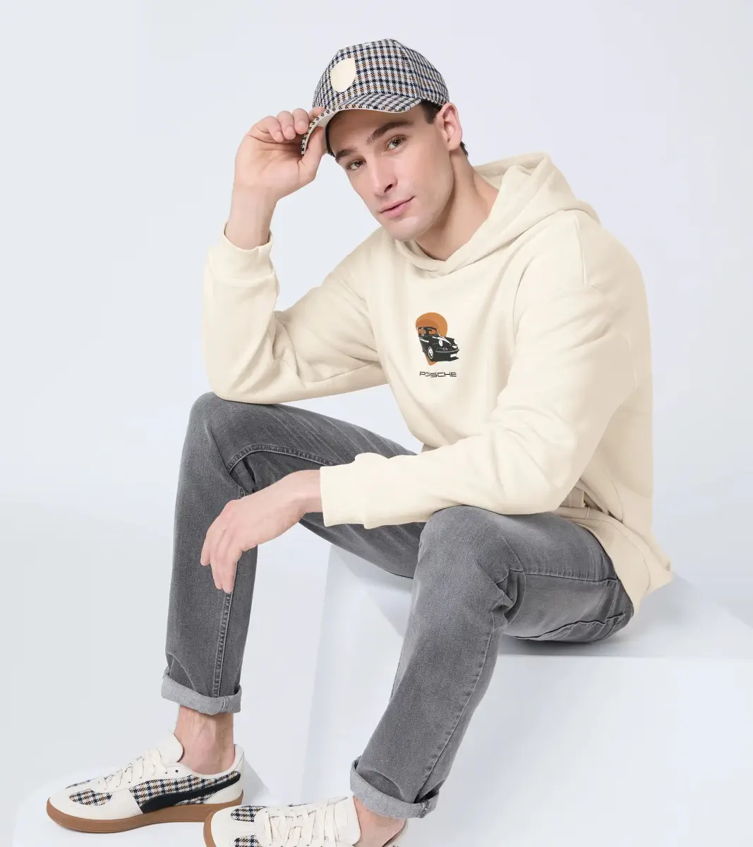 PORSCHE Hoodie – 911 Targa 60Y bílá mikina s potiskem Targa