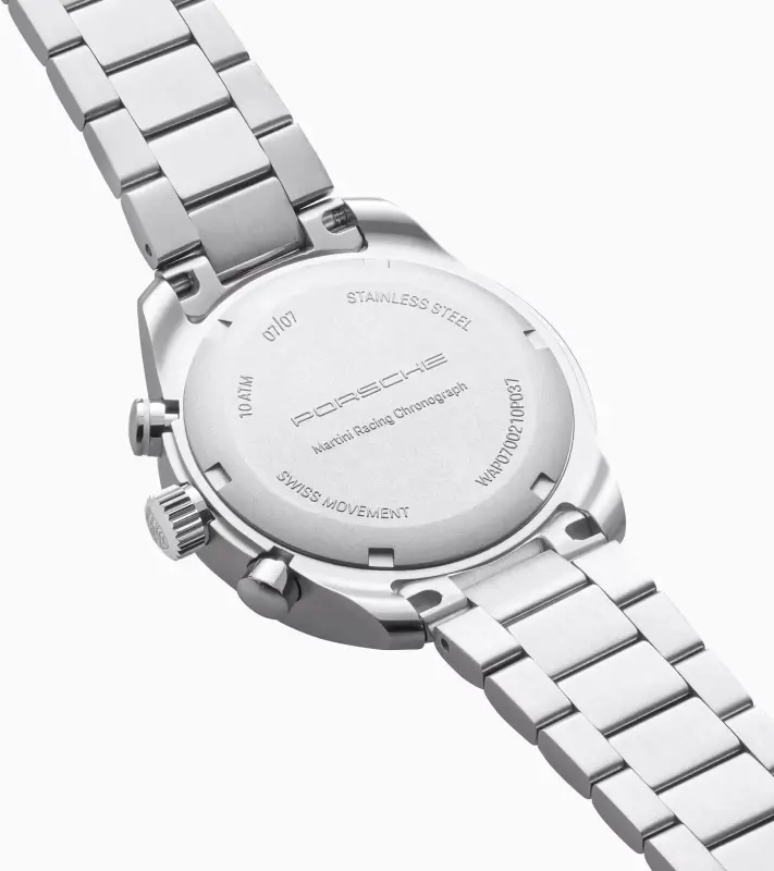 PORSCHE Chronograph Martini Racing® Hodinky náramkové vodotěsné nerezová ocel stříbrná