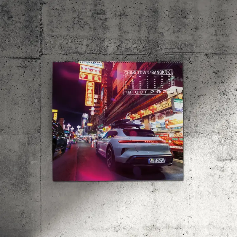 PORSCHE Calendar 2026 Thailand Kalendář nástěnný 2026 Thajsko