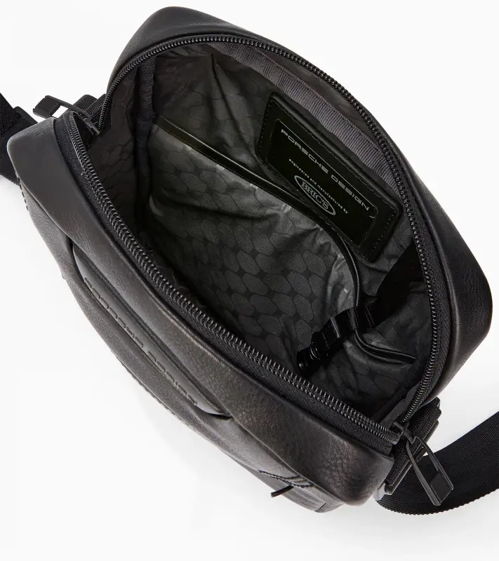 PORSCHE DESIGN Roadster Leather Shoulder Bag XS Taška přes rameno kožená na drobnosti černá