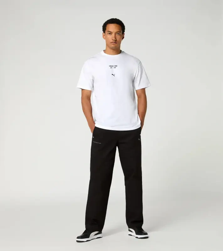 Porsche Race Americana T-Shirt Porsche Legacy x PUMA Tričko volnočasové s výstřihem ke krku bavlněné bílé