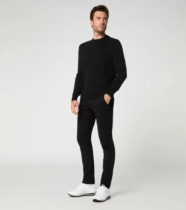 PORSCHE DESIGN Crew-neck Pullover Svetr žakárový pulovr s výstřihem ke krku tmavě modrá