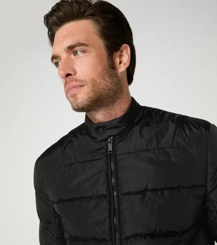 PORSCHE DESIGN Lightweight Jacket Bunda voděodolná odlehčená prošívaná s logem černá