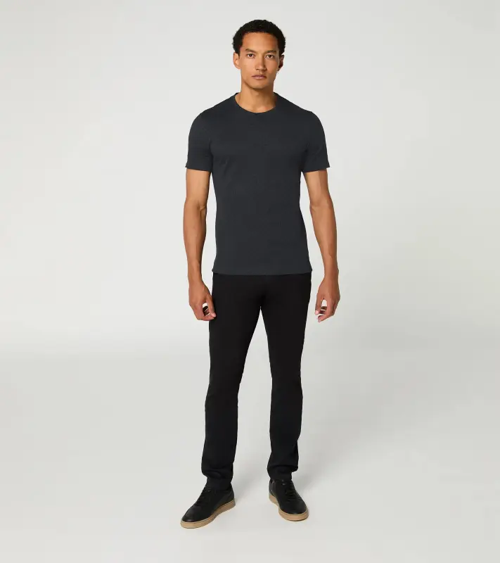 PORSCHE DESIGN Seasonal T-shirt Tričko s kulatým výstřihem žakárové bavlněné černé