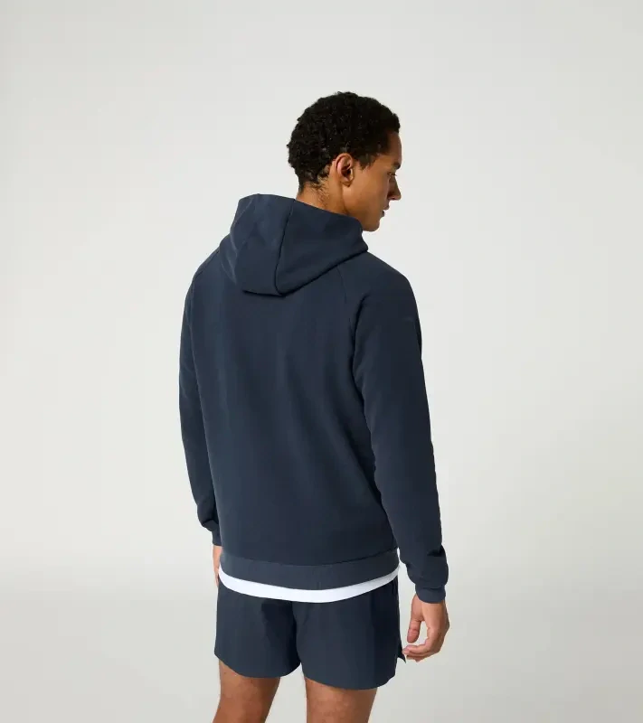 PORSCHE DESIGN Sport-Tex Hoodie Mikina s kapucí z žerzeje se vzorem a decentními logy tmavě modrá