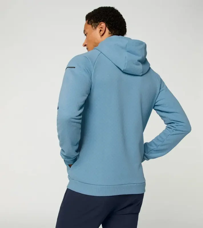 PORSCHE DESIGN Sport-Tex Hoodie Mikina s kapucí z žerzeje se vzorem a decentními logy světle modrá
