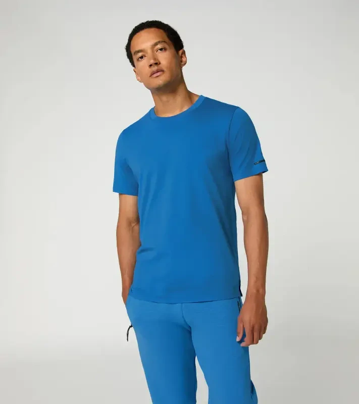PORSCHE DESIGN Men´s T-Shirt Essential Tričko pánské volnočasové bavlněné čistě modrá