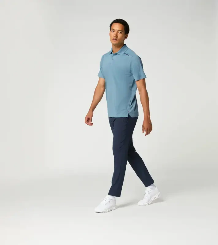 PORSCHE DESIGN Sport-Tex Jacquard Polo Shirt Polokošile tričko žakárové s límečkem a knoflíčky světle modrá