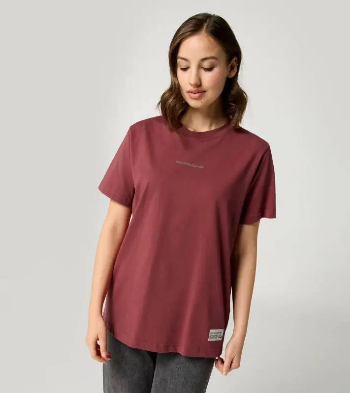PORSCHE T-Shirt There Is No Substitute Unisex Tričko s kulatým výstřihem volnočasové sportovní bavlněné v pastelově červené