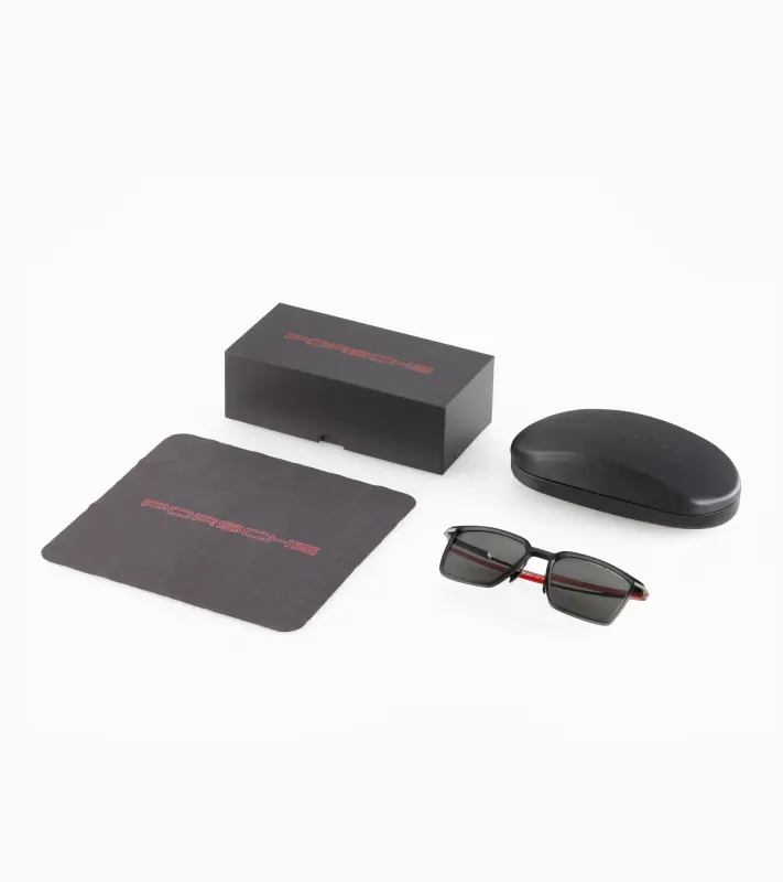 PORSCHE P´8986 Sunglasses Streamline #1 - 911 GT3 S/C Sluneční brýle černočervené s kouřovými polarizovanými skly