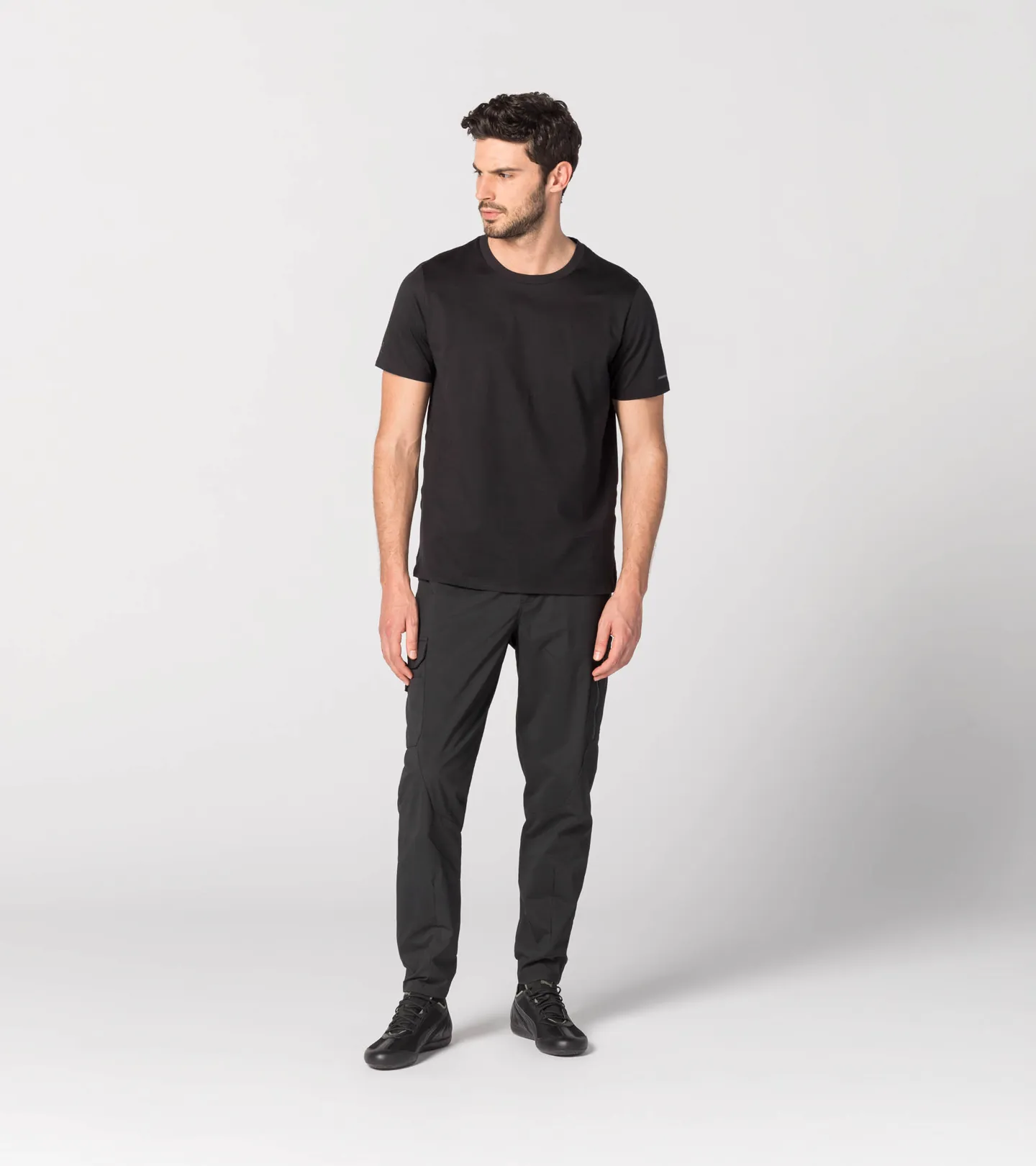 Porsche Design Essential T-SHIRT Tee Tričko s kulatým výstřihem barva černá jet black