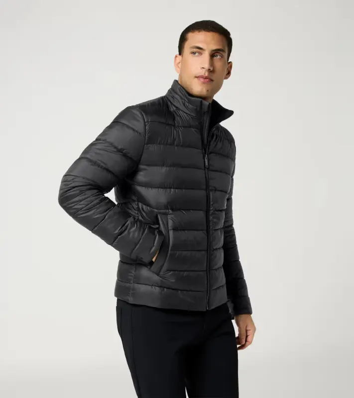 PORSCHE DESIGN Light Weight Jacket Bunda voděodolná odlehčená prošívaná se stojáčkem a logem černá