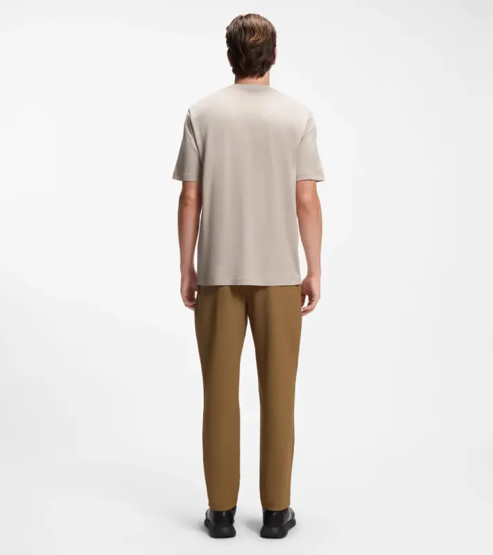 PORSCHE DESIGN T-shirt with gloss artwork Porsche x BOSS Tričko sportovně laděné s výstřihem ke krku béžové s grafikou
