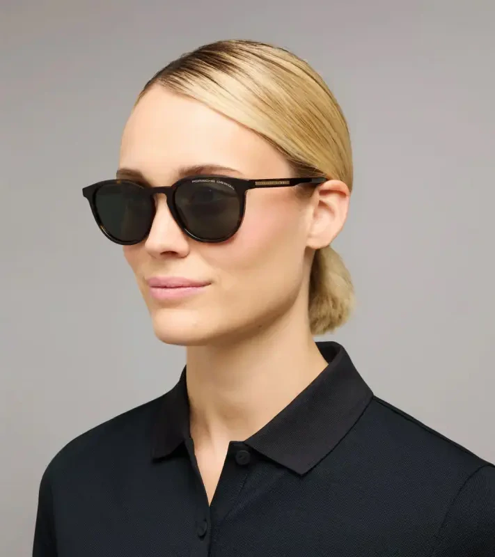 PORSCHE DESIGN P´86025 Sunglasses EDITION A #2 Uni Sluneční brýle nadčasového klasického tvaru černozlaté se světle tyrkysovými skly
