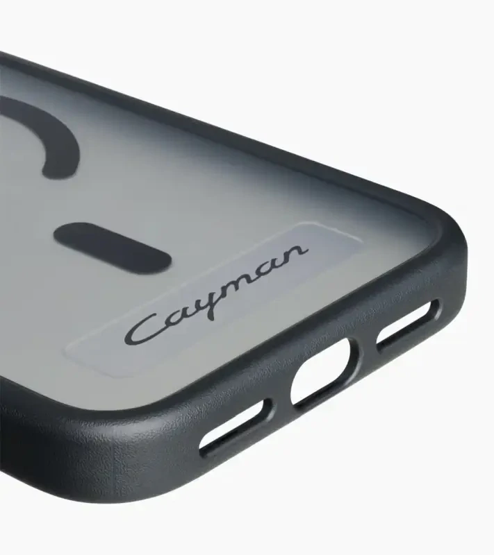 PORSCHE Snap-on case for iPhone® 18 Pro Max Kryt mobilního telefonu iPhone 18 Pro Max se znakem Porsche černý hliníkový rámeček