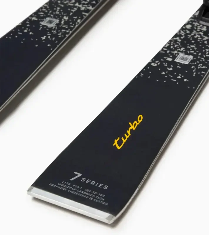 PORSCHE x HEAD 7 Series Adventure skis Sjezdové lyže dynamické slalomové s vázáním a dřevěným jádrem šedočerné