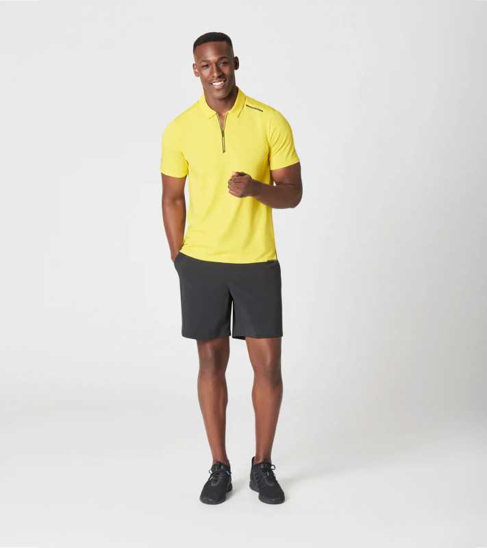 Porsche Design Active Polo žluté tričko s límečkem