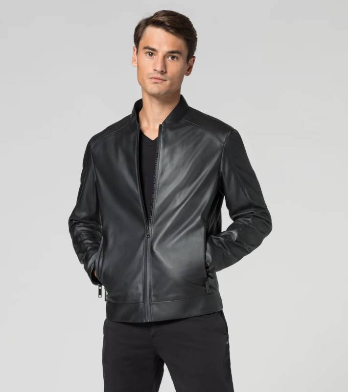 PORSCHE DESIGN Active Leather Jacket Bunda kožená černá
