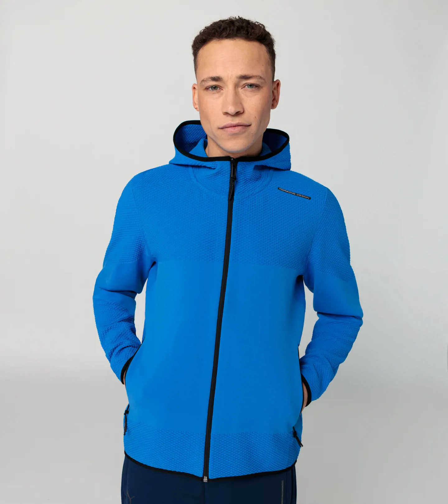 PORSCHE DESIGN EvoKNIT® Midlayer Jacket Mikina volnočasová lehká funkční ultra modrá