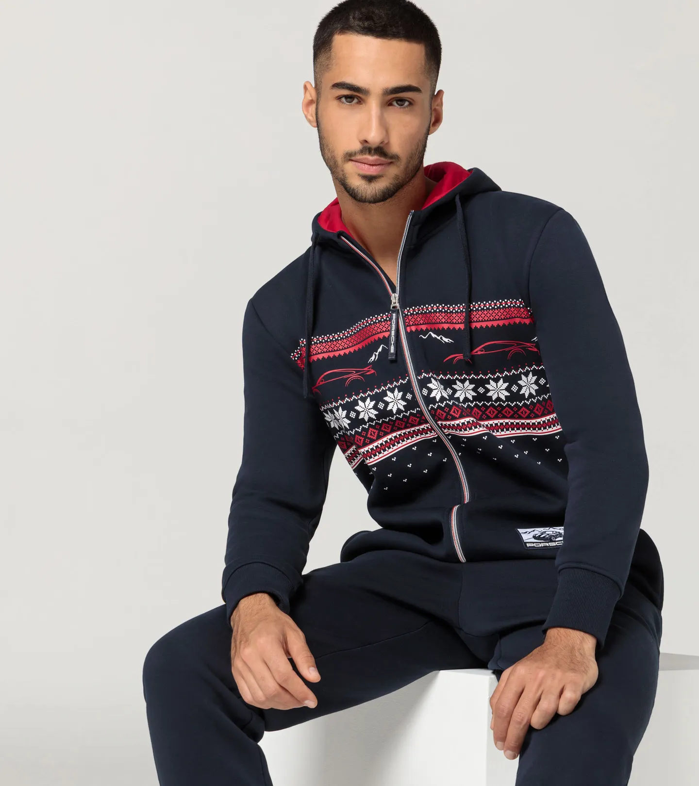 PORSCHE Unisex jumpsuit Christmas Kombinéza pro dospělé vánoční dekor tmavě modrá