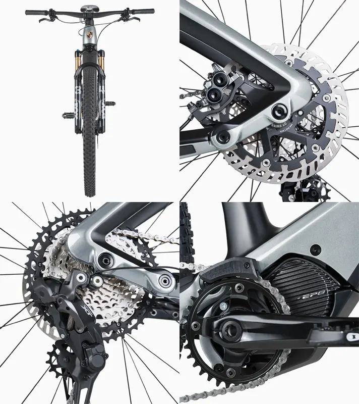 PORSCHE eBike Cross Performance EXC Jízdní horské elektrokolo karbonový rám ledově šedá metalíza