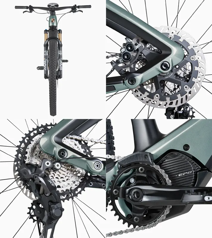 PORSCHE eBike Cross Performance EXC Jízdní horské elektrokolo karbonový rám tyrkysová metalíza