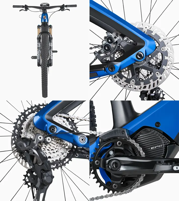 PORSCHE eBike Cross Performance EXC Jízdní horské elektrokolo karbonový rám modrá