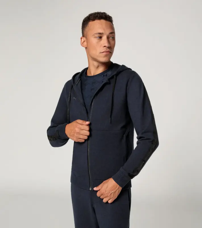 PORSCHE DESIGN Leisure jacket Bunda pro volný čas na zip a s kapucí námořní modrá