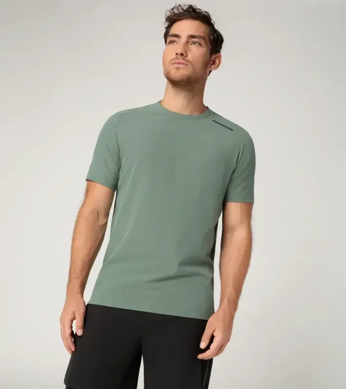 PORSCHE DESIGN Active T-shirt Tričko sportovní funkční eukalyptová zelená