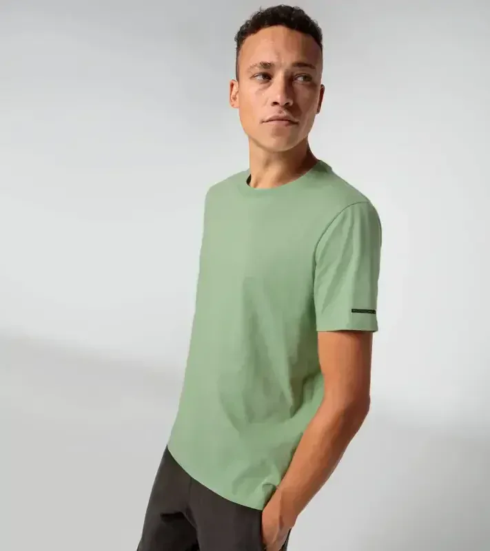 PORSCHE DESIGN Essential T-shirt Tričko sportovní s kulatým výstřihem a logem pastelová zelená