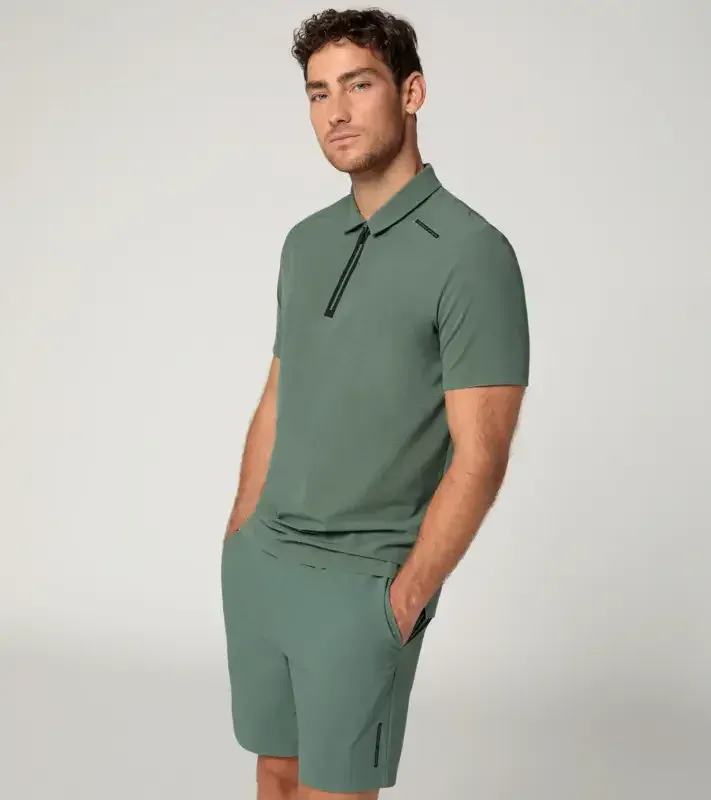 PORSCHE DESIGN Active polo shirt Polokošile tričko s límečkem eukalyptová zelená