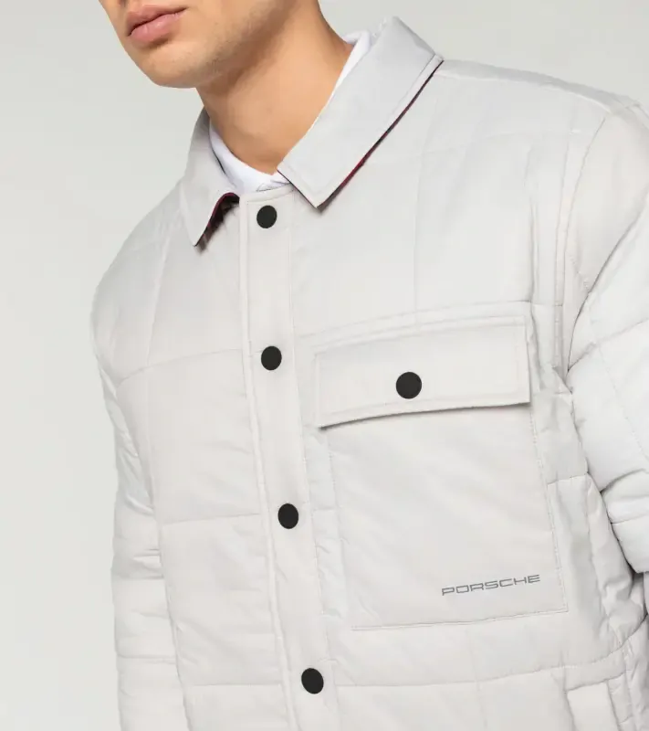 PORSCHE Reversible jacket Turbo No. 1 Bundá pánská oboustranná kostkovaná a ledovcově šedá