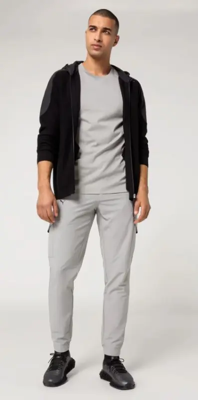 PORSCHE DESIGN Wool Mix Jacket Bunda sportovní s kapucí z merina černá