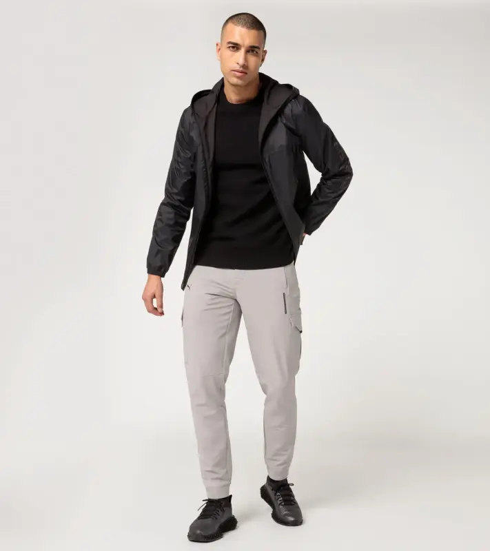 PORSCHE DESIGN Windbreaker Větrovka bunda s kapucí černá