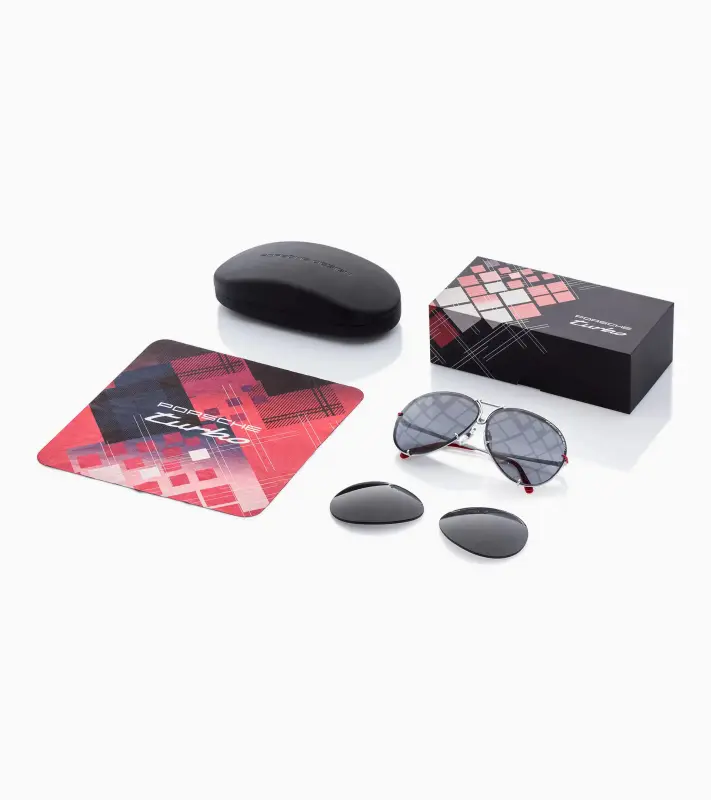 PORSCHE DESIGN Sunglasses P´8478 Turbo No.1 Sluneční brýle s výměnnými skly šedé kárované nebo se skly v tmavší šedé