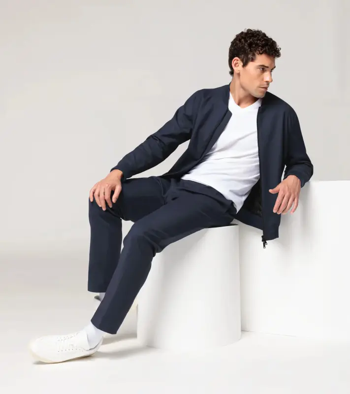 PORSCHE DESIGN Travel Blouson Bunda módní volnočasová pro období jaro až podzim tmavě modrá