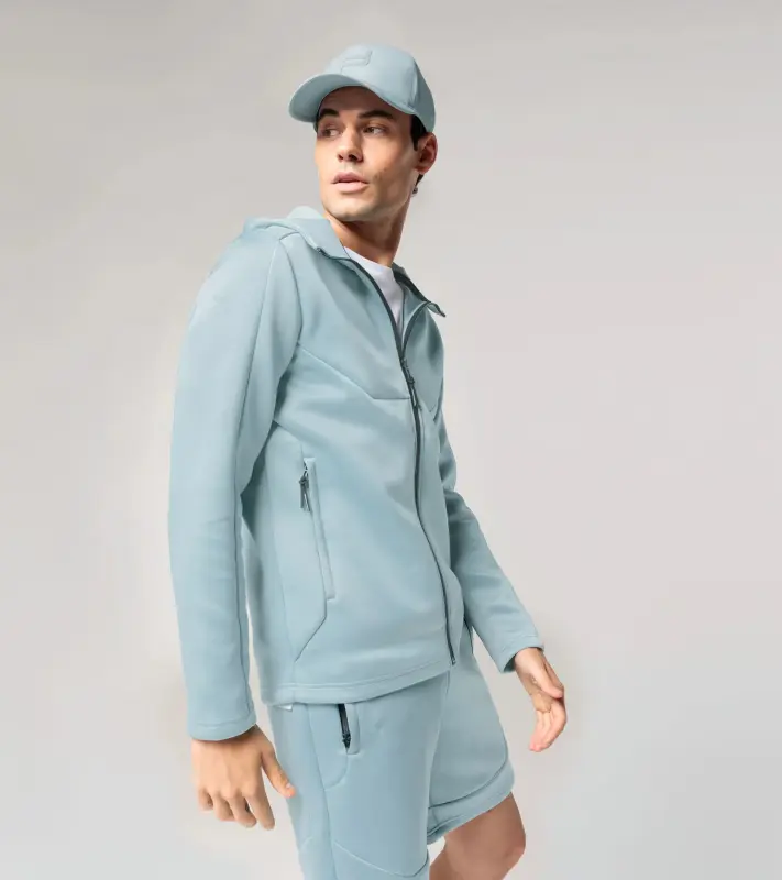 PORSCHE DESIGN Hooded sweat jacket Mikina s kapucí mentolová zelená