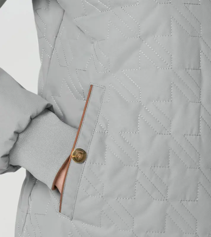 PORSCHE Women's reversible jacket Heritage Bunda dámská odlehčená prošívaná oboustranná krémově bílá a světle hnědá