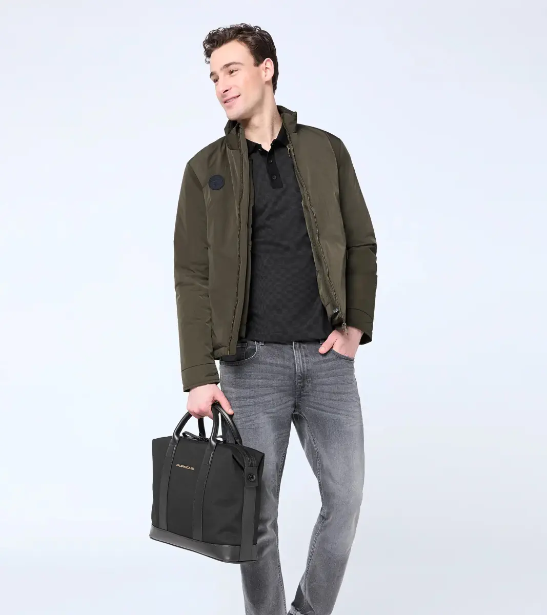 PORSCHE Business bag Heritage manažérská aktovka se zlatým logem