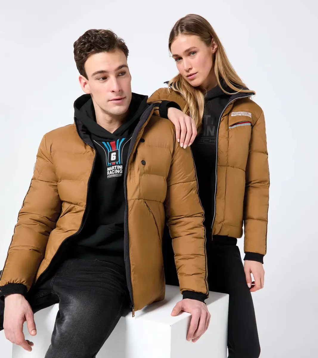 PORSCHE Reversible jacket MARTINI RACING® oboustranná bunda černá/hnědá