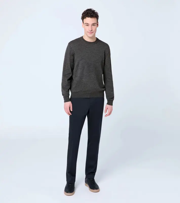 PORSCHE DESIGN Crew neck pullover Svetr pulovr s výstřihem ke krku antracitová šedá